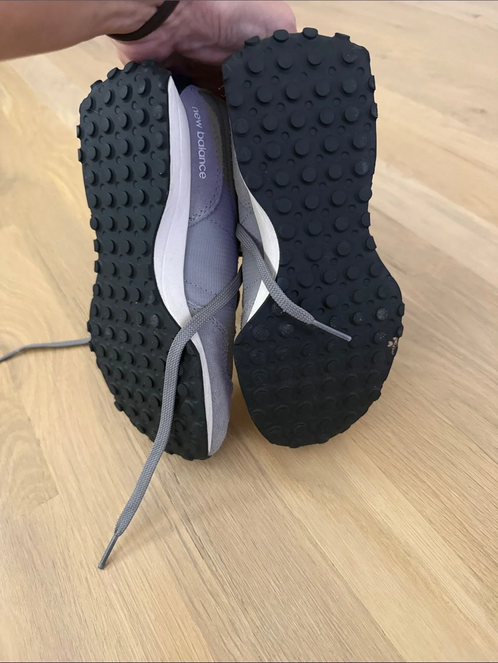 New Balance Kids Gray and White Sneakers